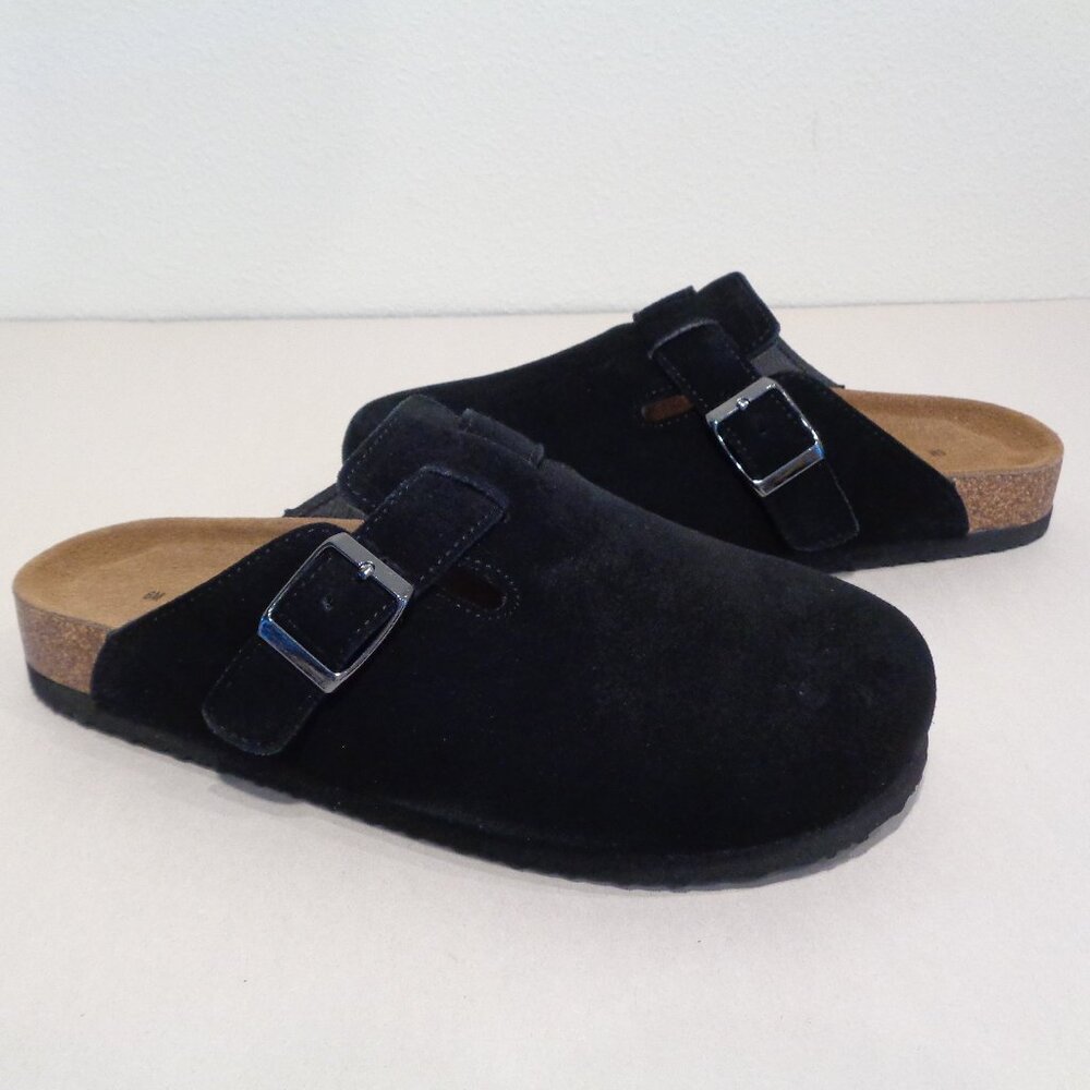 Aquatherm Size 7 M Black SUEDE CLOG Loafers New Women's Shoes